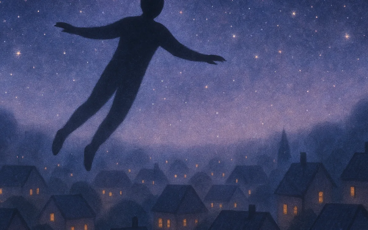 Flying dreams cluster around the moments life opens up